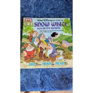 Snow White & Seven Dwarfs 1978 24 Pg.‎ Read Along Book /Record
